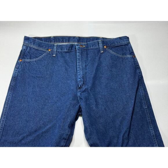 Wrangler 13MWZPW Men's Regular Fit Straight Leg Blue Denim Jeans - Size 40x32 - Picture 3 of 6
